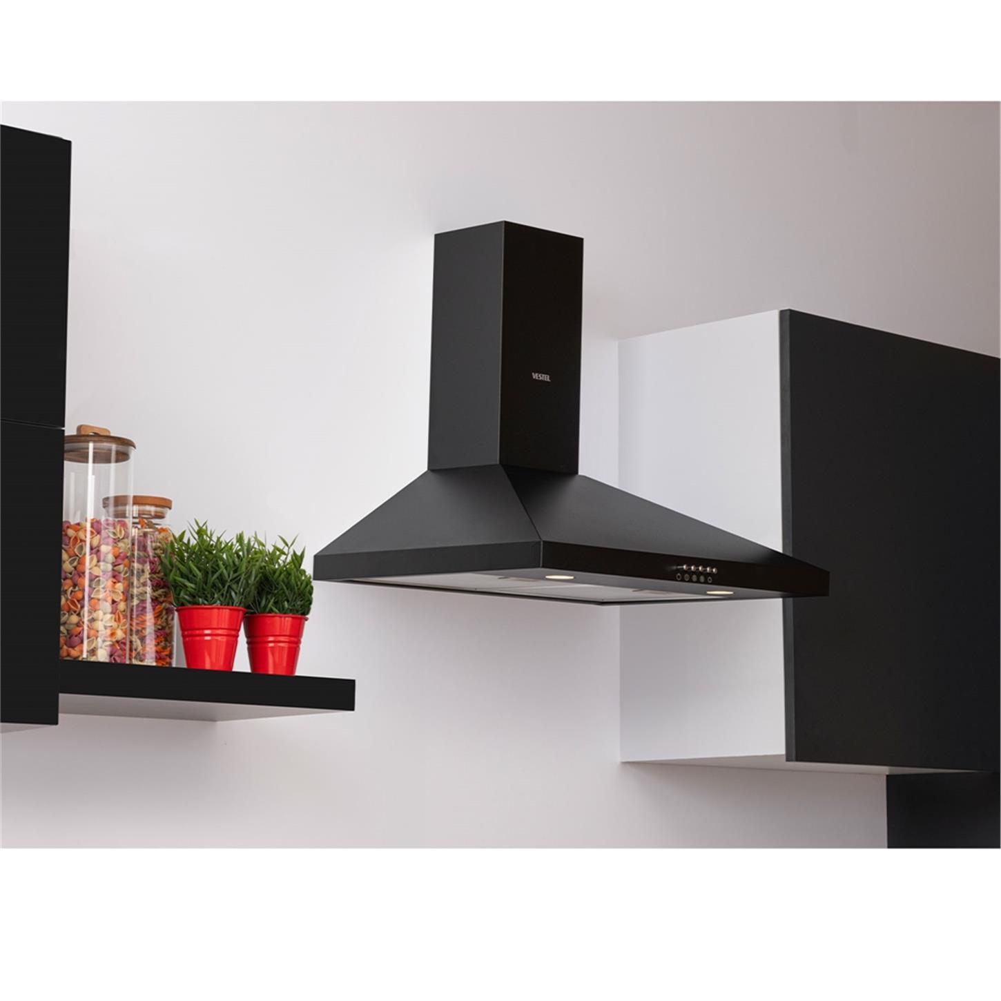 20267321Vestel AD 60030 S Siyah Ankastre Davlumbaz