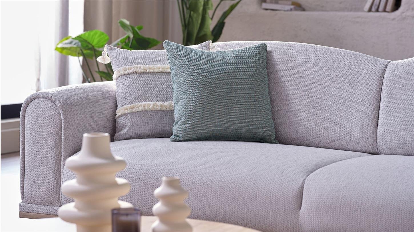 20BHS3D00600001Bellona Boheems Üçlü Koltuk Krem