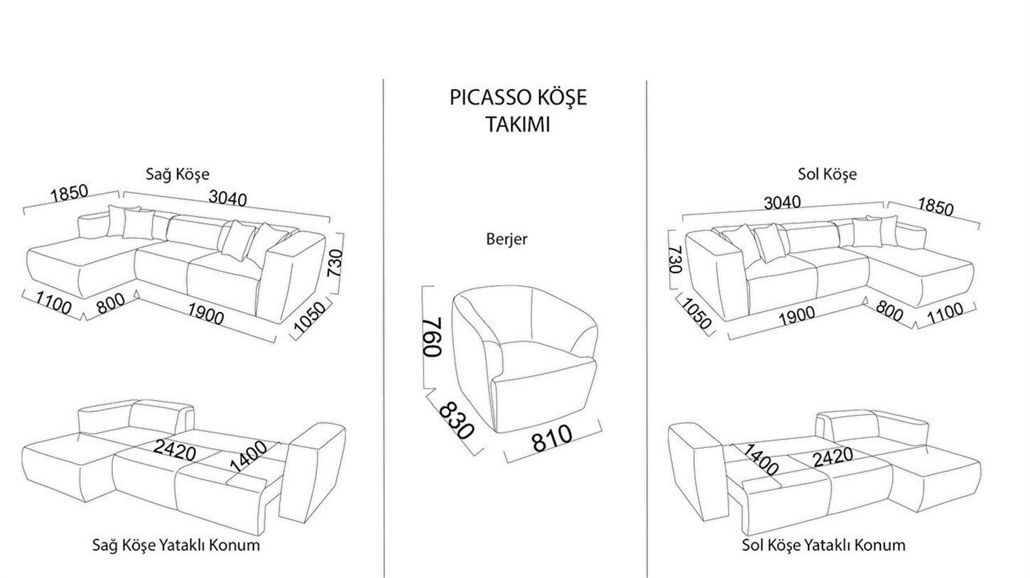 20PCS1H00100006Bellona Picasso Tekli Dönerli Koltuk Hardal