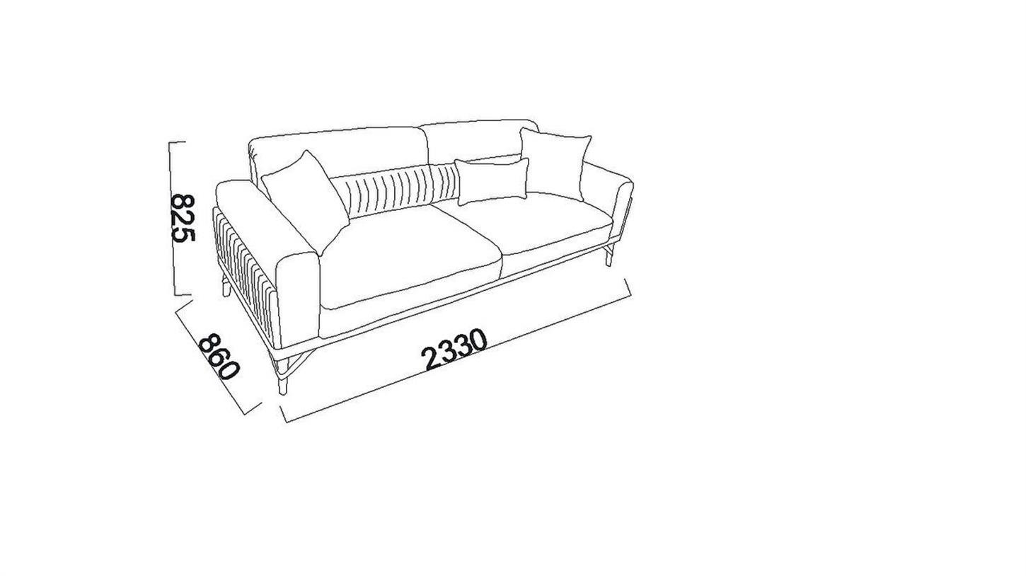 20VAA3D00400282BLLN VALENCİA ÜÇLÜ KOLTUK/MEGA ANT /T.GR/GMR ANT A