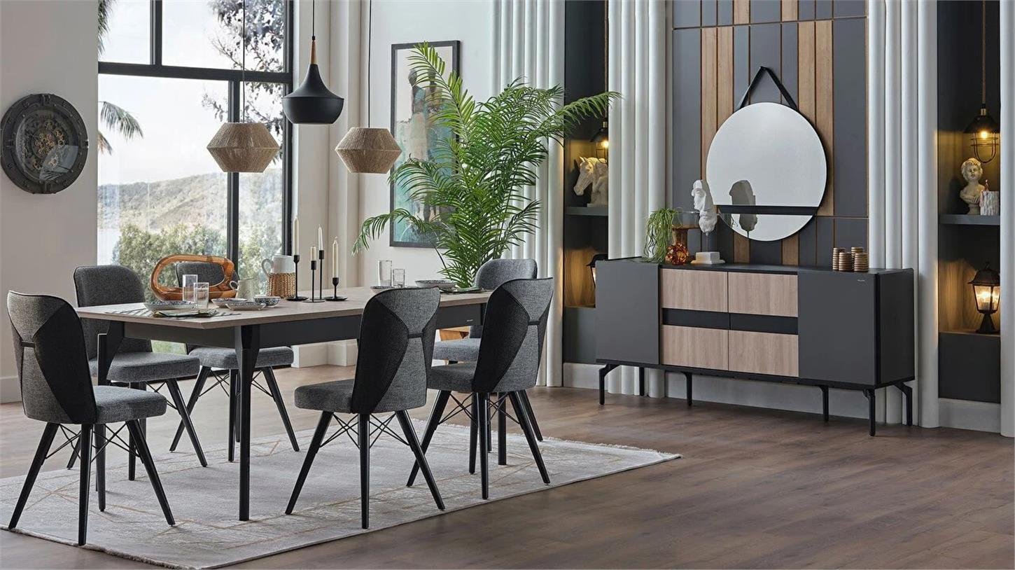 22LCD3155ZE3I.Bellona Lucida Açılır Yemek Masası Siyah
