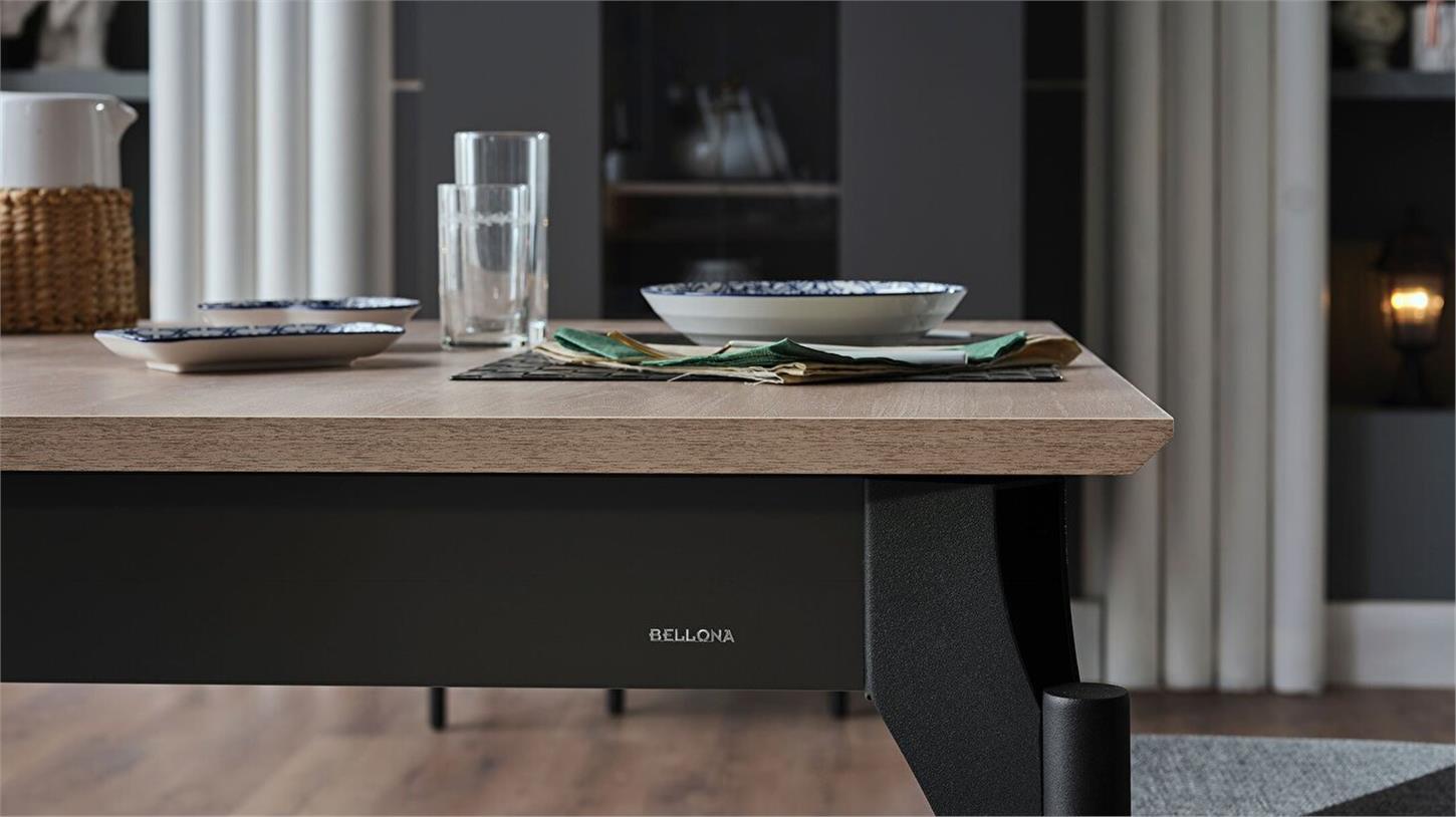 22LCD3155ZE3I.Bellona Lucida Açılır Yemek Masası Siyah