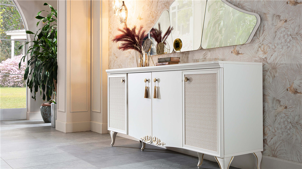 22PNO2425OPOP.Bellona Perlino Konsol Aynası Beyaz