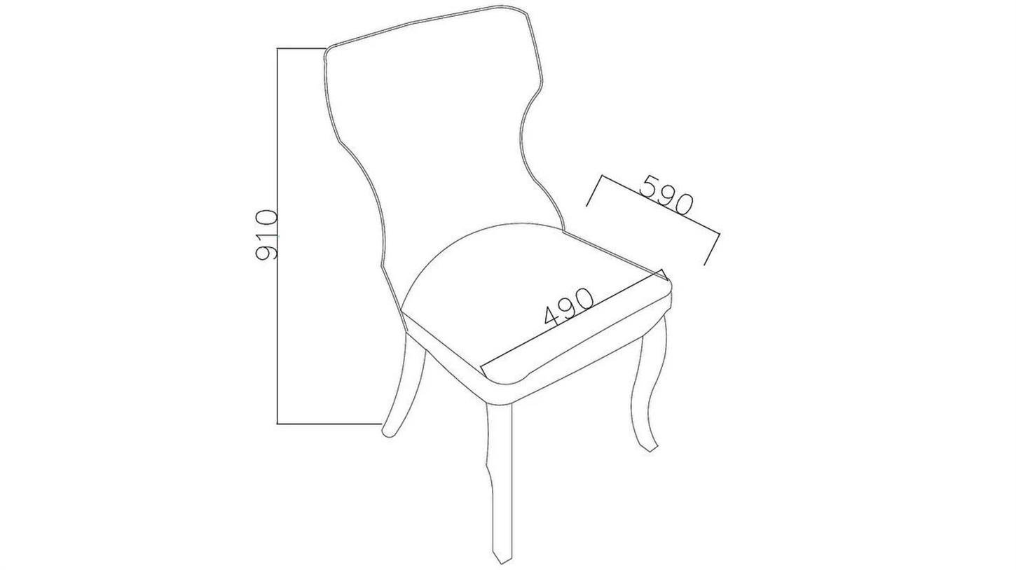 23ANR63380220001.Bellona Andera 6338 Sandalye 2 adet