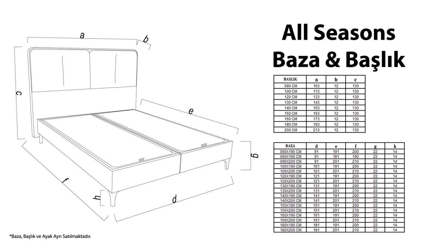 26ASMHH00100001Bellona All Seasons Comfort 150 Lik Başlık