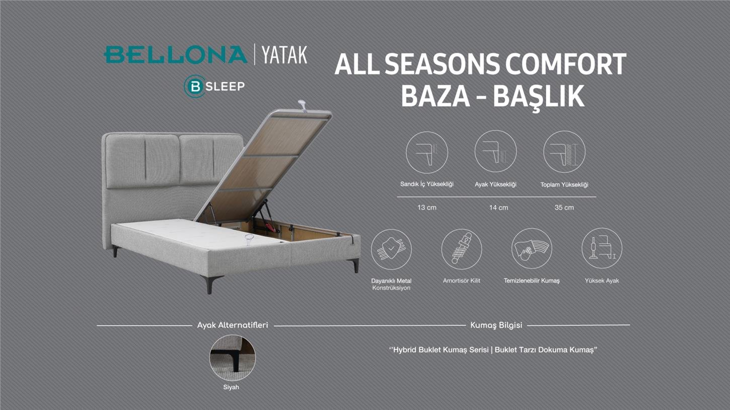 28ASMI600100001Bellona 160X200 All Seasons Comfort Baza