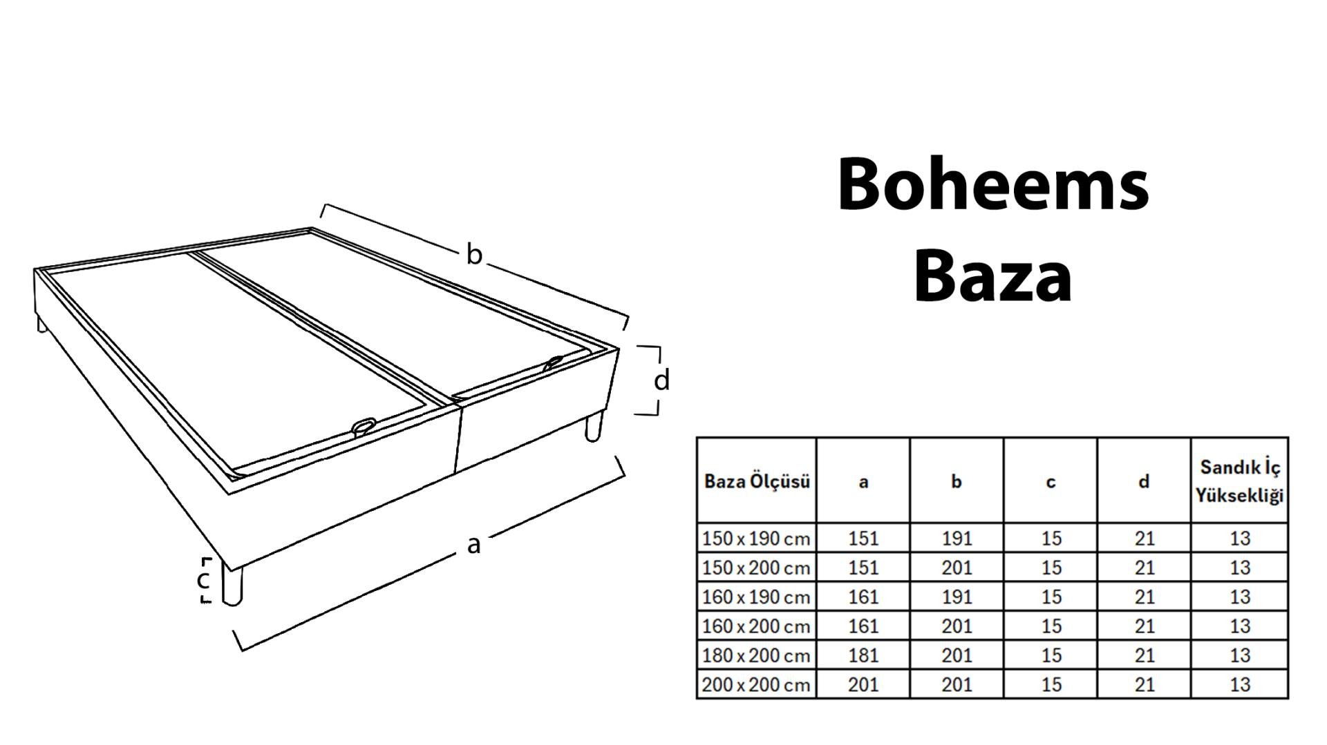 28BHSI600200001Bellona 160x200 Boheems Baza