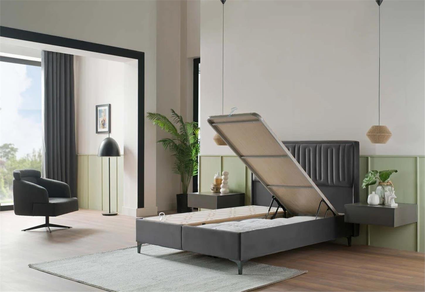 28PTAC600100003Bellona Petra Plus Baza 100x200 - Antrasit