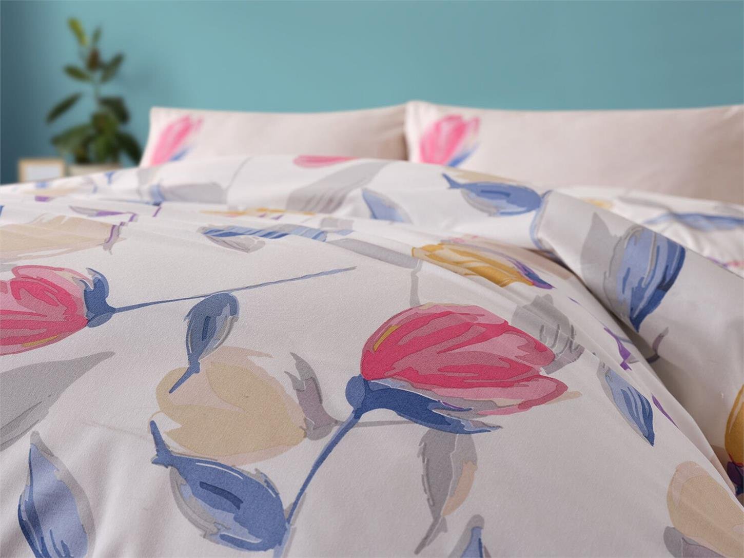 2Q9CMFEASY0020195Doqu Home Ç Easy Cotton Comfoter Uyku Seti Tulips