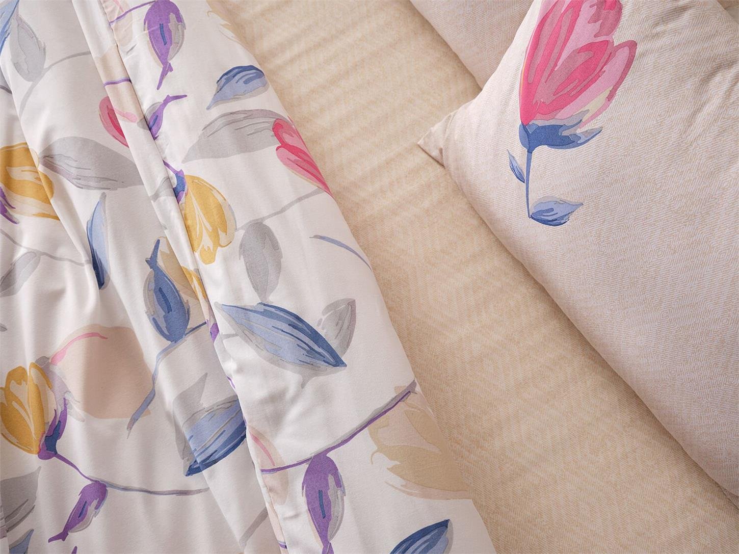 2Q9CMFEASY0020195Doqu Home Ç Easy Cotton Comfoter Uyku Seti Tulips