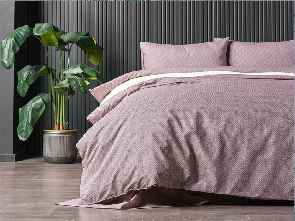 2Q9NTKPURT0020183Doqu Home Çift Kişilik Pure Touch Nevresim Takımı Gül Kurusu