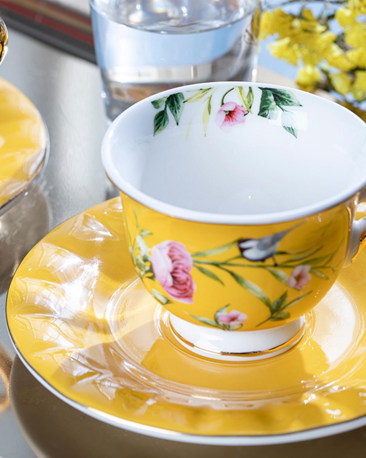 English Home Vanilla Kahve Fincan Takımı 4 prç Açık Sarı