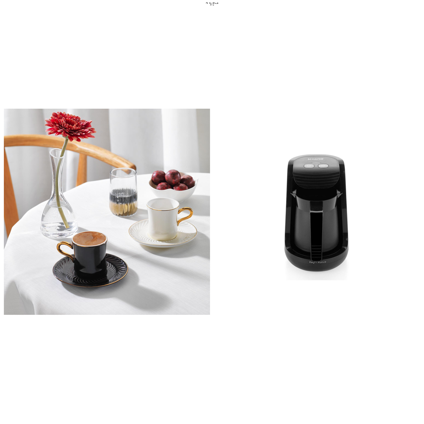 KRM-00072Schafer Kahve Tutkusu İkilisi - Keyf-i & Glossy