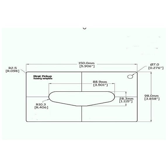 Akrilik 4mm Strat Single Manyetik Şablon