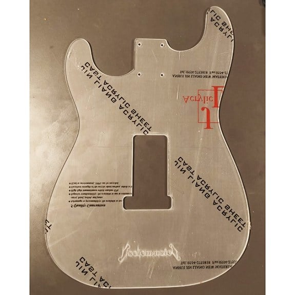 Akrilik 4mm Strat Standart Gövde Arka Şablonu