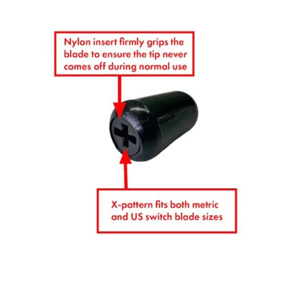AXLabs L1601-0000 Naylon Dolgu Switch Knob Siyah