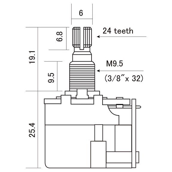 CTS Push-Pull A500K Switchli Gitar Potu