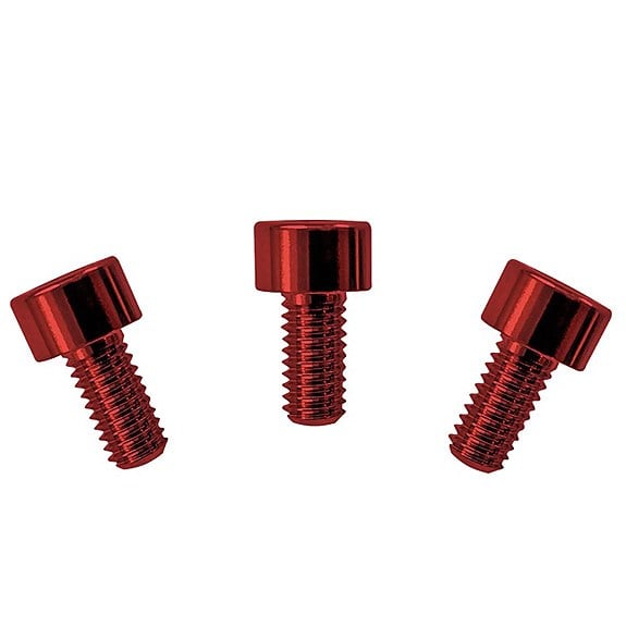 Floyd Rose FRNCSRDP Üst Eşik Kilit Kırmızı Anodize Çelik Vida Set 3 Adet