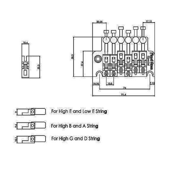 Floyd Rose FRTS2000L Special Solak Tremolo Siyah