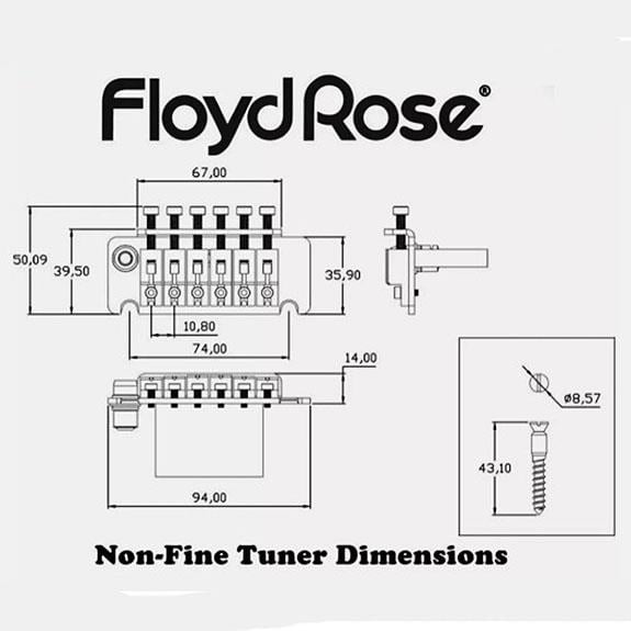 Floyd Rose Non Fine Tremolo Krom
