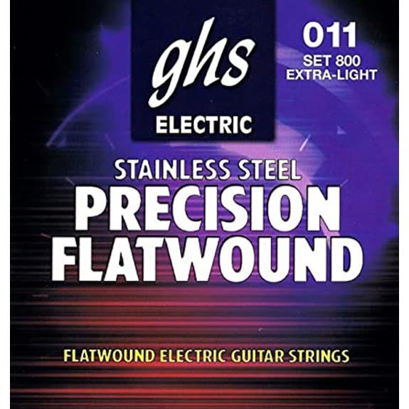Ghs Precision Flatwound Tıraşlı Takım Elektro Gitar Tel 0,11