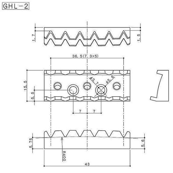 Gotoh GHL2G Elektro Gitar Üst Eşik Kilidi Tüm Set Altın Floyd Rose Locking Nut 43mm