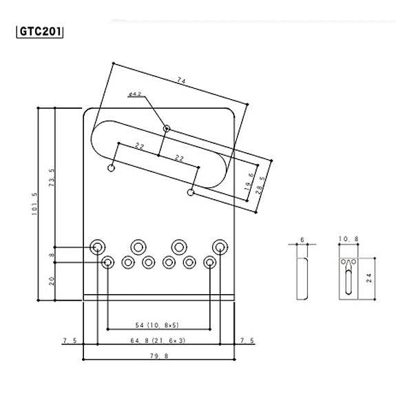 Gotoh GTC201B Telecaster Köprü Siyah