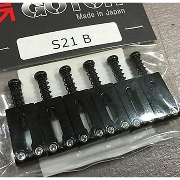 Gotoh S21B Elektro Gitar Saddle Seti Siyah (10,5mm)
