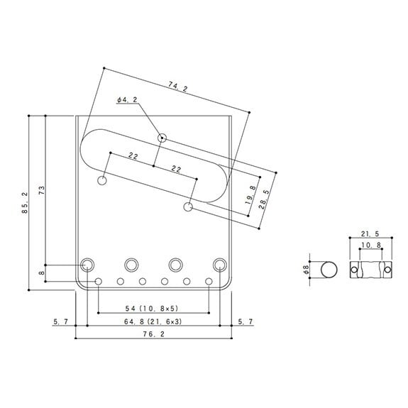 Gotoh TI-TC1 In Tune Telecaster Titanyum Köprü Krom