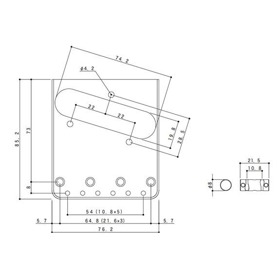 Gotoh TI-TC1 In Tune Telecaster Titanyum Köprü Krom