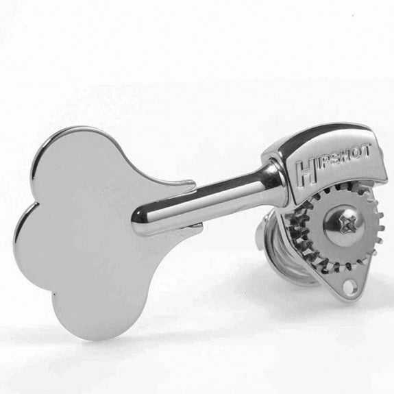 Hipshot Licenced Ultralite Clover Tekli Bas Gitar Burgu Sağ Krom (3/8) (Ekstra hafif)