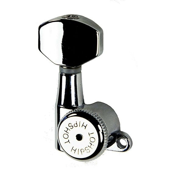 Hipshot Universal Mount Locking Elektro Gitar Kilitli Burgu Seti Krom (3-3 Dizilim) (10mm her modele uyar)