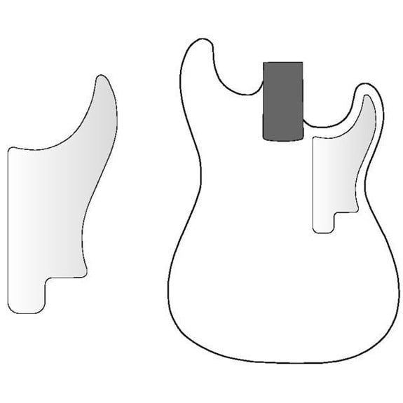 Hosco Japan Faceguard FGEG Elektro Gitar Şeffaf Pickguard