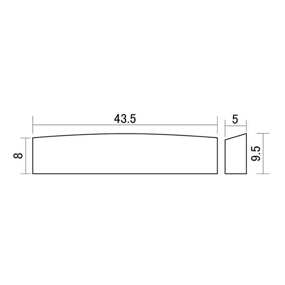 Hosco Japan NNB12 Gitar Pirinç Üst Eşik (Tel yuvasız)