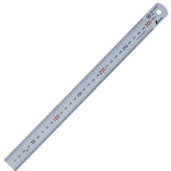Hosco Japan TL-RU300 Paslanmaz Çelik Mastar Cetvel 30cm