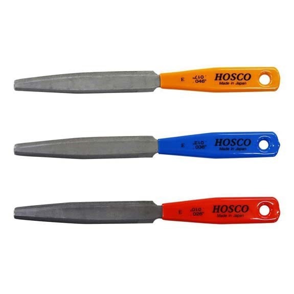 Hosco Japan TLNF3E Eşik Tel Yuvası Eğesi Seti (3 adet - 6 kalınlık)