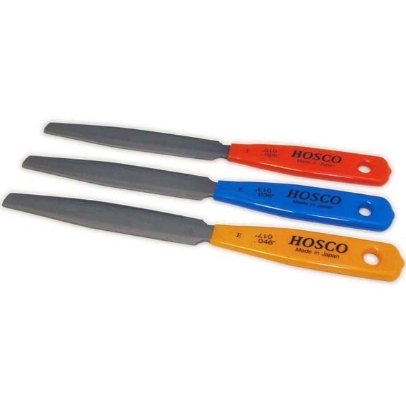 Hosco Japan TLNF3E Eşik Tel Yuvası Eğesi Seti (3 adet - 6 kalınlık)