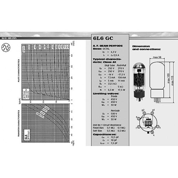 JJ Tesla 6L6GC Matched Quad Amfi Lamba Seti