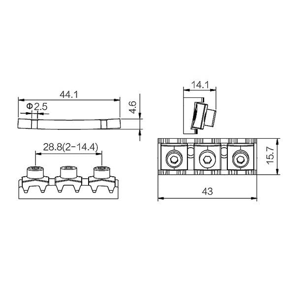 KD Üst Eşik Kilidi Floyd Rose Locking Nut 43mm Krom