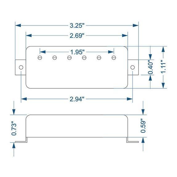Lollar Mini Humbucker Manyetik Sap (Çerçeveli)