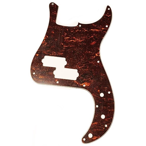 Partsland 670 Precision Bas Pickguard Kırmızı Tortoise 3 Kat 12 Delik
