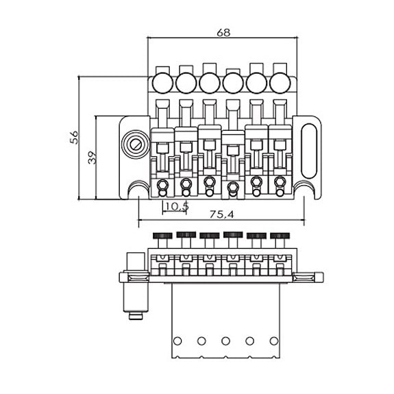 Partsland FRT20BK Lisanslı Çift Kilit Floyd Rose Set Siyah (42mm)