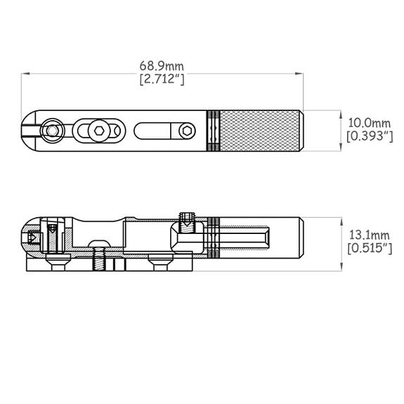 Partsland HLL06K Headless Gitar Köprüsü Siyah Üst Eşik Dahil