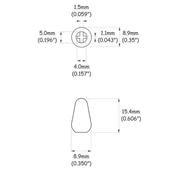 Partsland Strat Tip Switch Başı Sarı