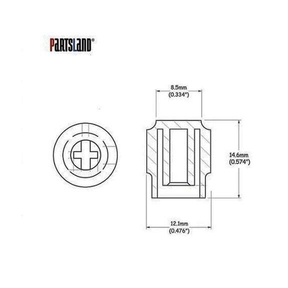 Partsland Tele Tip Switch Başı Krom