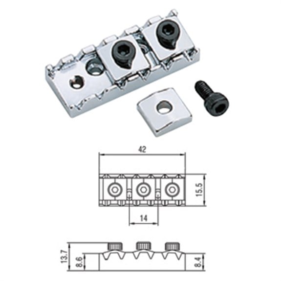 Partsland Üst Eşik Kilidi - Floyd Rose Locking Nut R1 (42mm) Krom