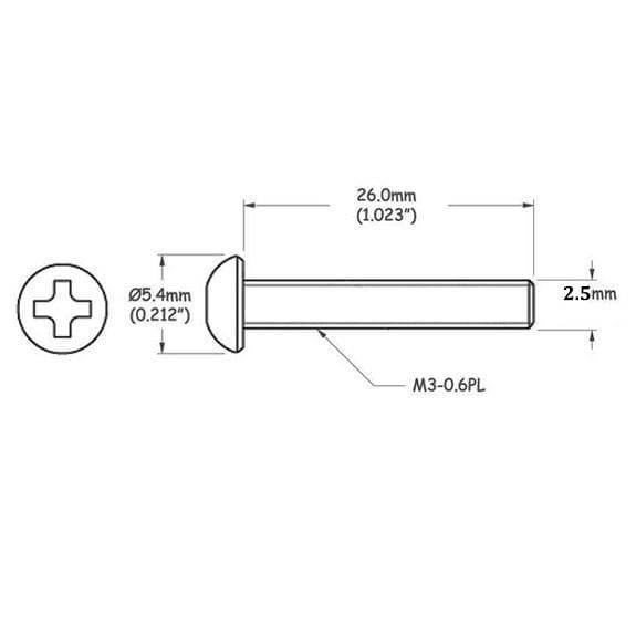 Partsland WR25-26BK Humbucker Yükseklik Ayar Vidası Çift Metrik Siyah
