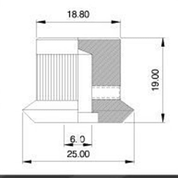 Partsland WSA12 Alyanlı Alüminyum Knob