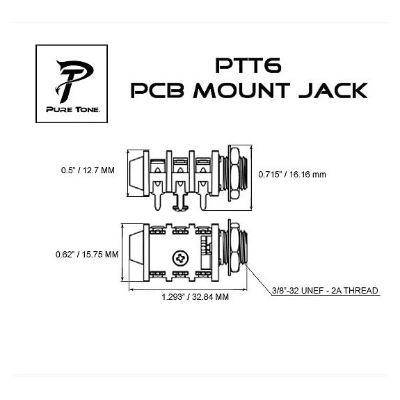 Pure Tone PTT6SG Altın PCB Dişi Jak Stereo-Mono Shunting