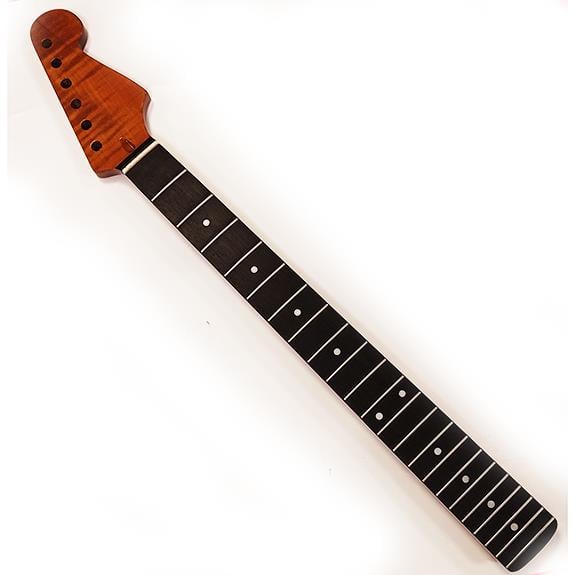 Roasted A Grade Flame Maple 22 Perde Secret Tang Strat Sap Rosewood Tuşe